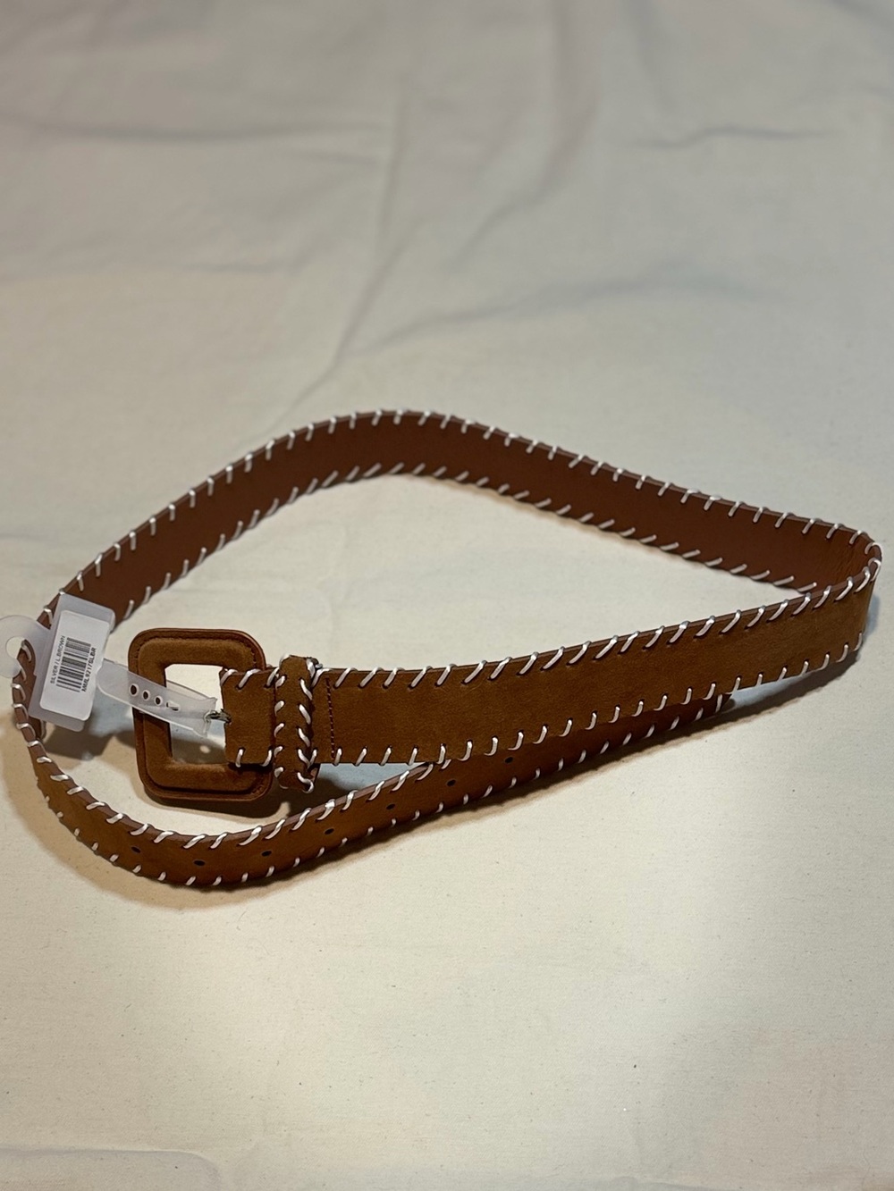 Buckle Tan Brown Buckle-Stitched Belt by Buckle